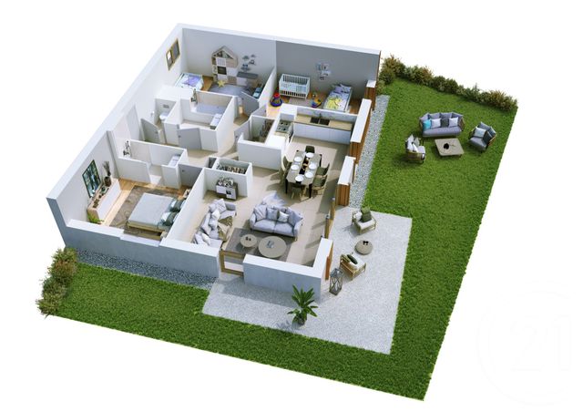 Appartement F4 à vendre - 4 pièces - 86.83 m2 - LA RIVIERE ENVERSE - 74 - RHONE-ALPES - Century 21 Vilminot Immobilier