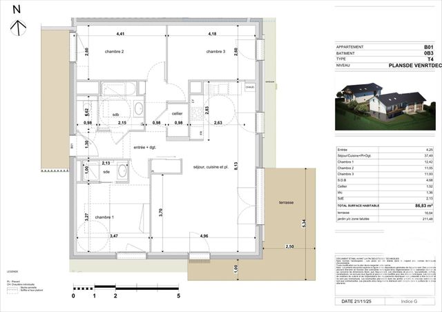 Appartement F4 à vendre - 4 pièces - 86.83 m2 - LA RIVIERE ENVERSE - 74 - RHONE-ALPES - Century 21 Vilminot Immobilier