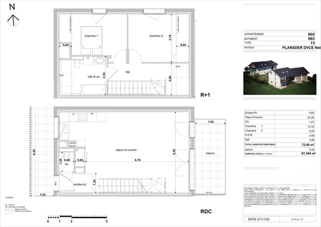 Appartement F3 à vendre - 3 pièces - 72.9 m2 - LA RIVIERE ENVERSE - 74 - RHONE-ALPES - Century 21 Vilminot Immobilier